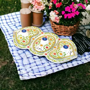 Palestinian Breakfast Zait & Zatter platter Ceramic Serving