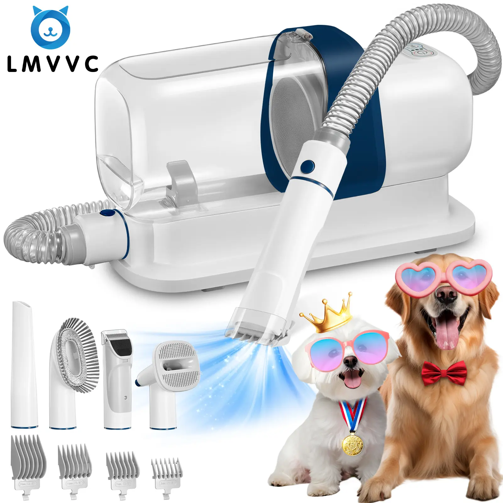 Multi-Suction Pet Grooming Kit, 2.3L, with Pet Grooming Tools for Shedding Pet Hair, New Upgrade Multi-Suction Pet Grooming Kit, 2.3L, with Pet Grooming Tools for Shedding Pet Hair, New Upgrade