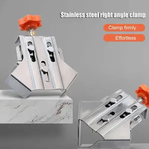 2 Pack Corner Clamps for Woodworking Durable Rust&Corrosion Resistant Upgraded 90 Degree Stainless Steel Right Angle Clamp with Adjustable Swing Jaw for Wood Metal Pipe Steel Rod and Glass