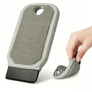 2-in-1 Fruit Vegetable Cleaning Brush | Soft Silicone Scrubber for Food & Kitchen