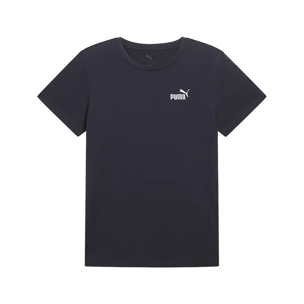 PUMA Womens Essentials Small Logo Crew Neck Short Sleeve Casual Tops Casual - Blue