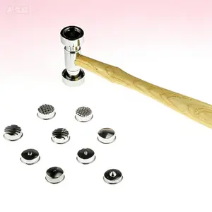 Interchangeable Dual Head Texturing Hammer with 9 Replaceable Tips - Professional Drywall Tool - Multi-Surface Finishing Kit - Versatile Texture Application - 837-9TM Model