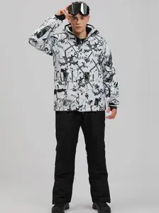 YEEFINE Men's Jacket and Pants Set Insulated Waterproof Waterproof Snowboard Snowsuits for Snow Sport