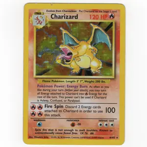 Charizard 4/102 - Base Set Unlimited Holo - DAMAGED