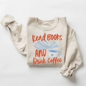 Book Club Sweatshirt, Read Books and Drink Coffee Sweatshirt, Book Lover Tee, Bookworm , Bookish Tee, Bookish Gift, Coffee Unisex