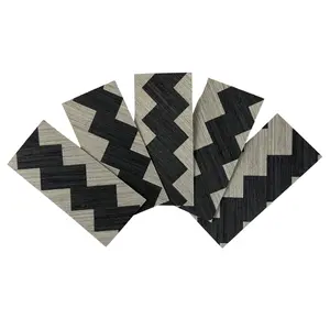 Zig Zag Split Ply Veneer - 5 Oversized Sheets of Unique Veneer for Making Fingerboard Decks up to 50mm Wide