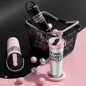 HOLLYBABY Ceramic Lined Tumbler | Premium Insulated Coffee Mug | Portable Handle Travel Cup | Luxury Gift for Him & Her