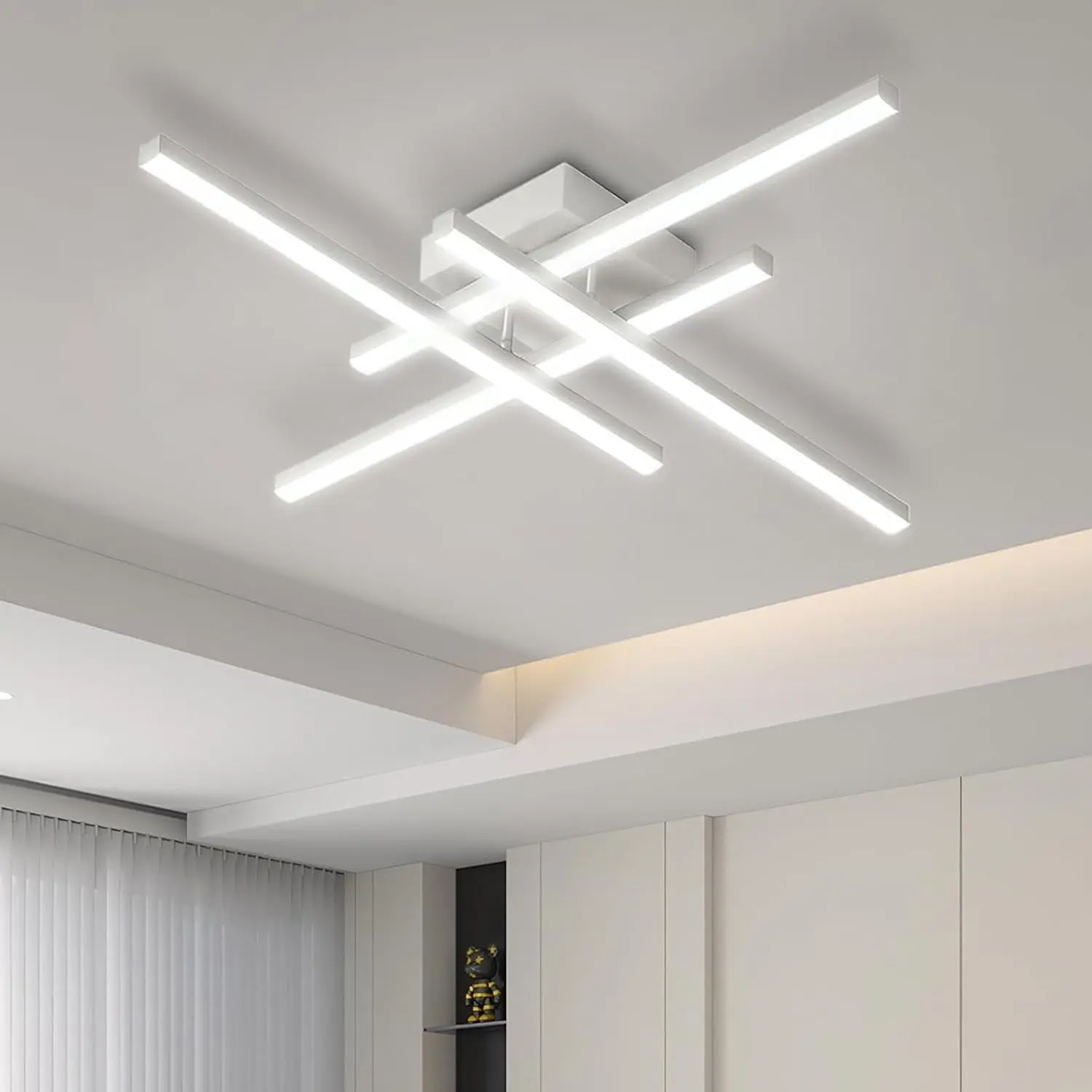Modern LED Ceiling Light, 24-Inch Dimmable Three-Tone, Energy Efficient, Easy Installation, Ideal for Home Decor, Ceiling Led Lights, Dimming Lighting