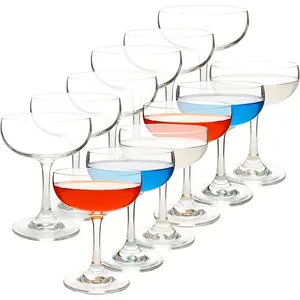 Coupe Champagne Glasses Set of 12   Glasses with Short Stem, Martini Glasses - 7 oz