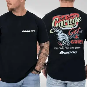 Snap-On Full Service Garage T-Shirt, Mechanic Garage Logo Graphic Design, 100% cotton material, suitable for all seasons. It is an excellent choice for daily wear, sports, parties or street-style dressing.
