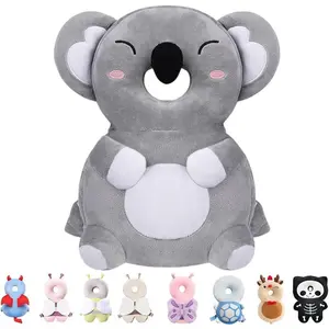 Cute Animal Motifs Baby Head Protector Backpack - Soft Polyester Toddler Safety Harness with Koala Toy Helmet, Essential Baby Safety Item for 0.5-2 Years Old Crawling & Walking Infants
