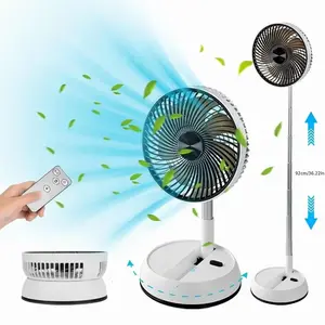 Foldable Portable USB Charging Fan, Multifunctional Cooling Fan, Adjustable Height Swivel Fan, Indoor Outdoor Desktop/floor Fan, 3 Speed Settings
