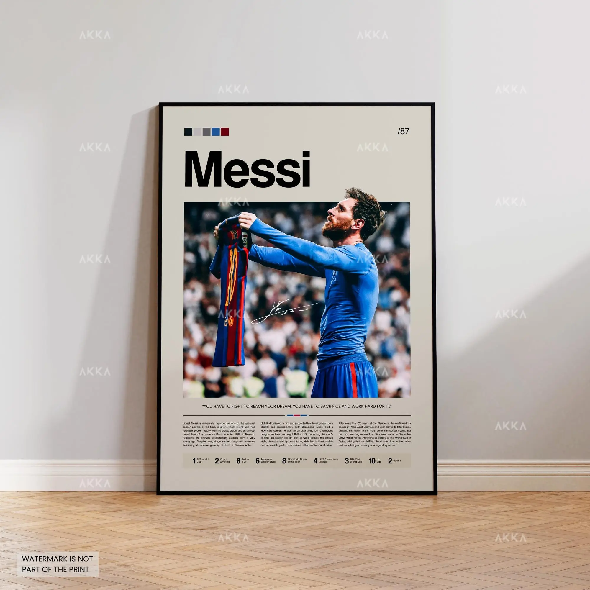 Lionel Messi Poster, Messi Barcelona Wall Art, Messi Barcelona Print, Barcelona Messi Decor, Messi Fan Gift Idea, Soccer Art ( Unframed - Print Only )