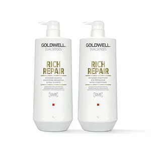 Goldwell Dualsenses Rich Repair Restoring Shampoo & Conditioner Duo - Liter ($85 Value) Goldwell Dualsenses Rich Repair Restoring Shampoo & Conditioner Duo - Liter ($85 Value)