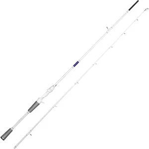 RUNCL Ultralight Fishing Rod – 2 Piece Spinning & Casting Rod, Medium Light Power, Carbon Matrix Composite, Stainless Steel Guides with Ceramic Rings, EVA Handle, Drop Shot Hook Keeper