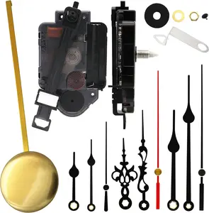 Youngtown 12888 Pendulum Clock Movement with 3 Sets of Hands 20 mm 4/5 inch Shaft Length 11.7 mm (9/20 inch) Thread Length.