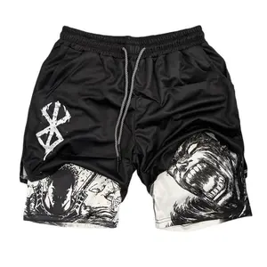 Berserk Performance Shorts Summer Double Layer Beach Pants Fitness Training Pant Sports