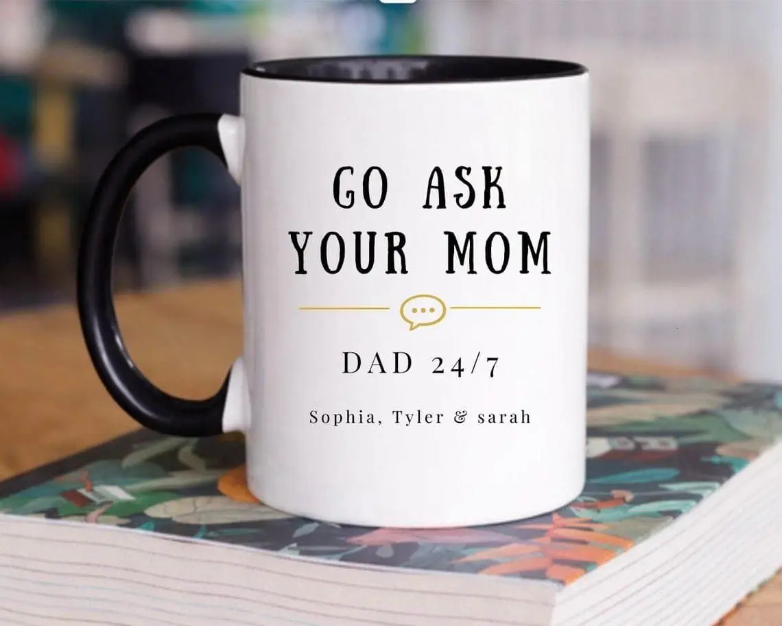 [Sale off up to 50%] Personalized Mug For Dad, Mug for dad with Kids Names, Custom Fathers Day Cup, Best Dad Ever Gift, First Time Dad Mug, Funny Dads Gift, 11oz ceramic accent mug