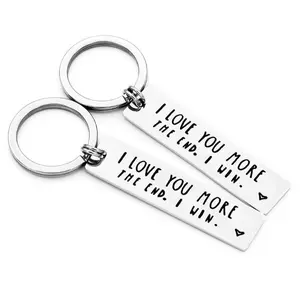I Love You More. The End. I Win. Keychain