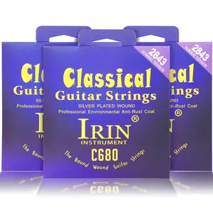 Irin Classical Guitar String Set Nylon Silver Coated Wound Strings 1-6 for Classical Guitar Accessories Durable and High-Quality