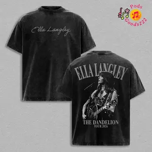 Ella Langley The Dandelion Tour 2026 Shirt – Country Music Vintage Washed Oversized Graphic T Shirt, Southern Cowgirl Aesthetic, Soft Cotton Heavyweight Western Streetwear Outfit for Fans