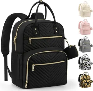 Diaper Bag Backpack,Baby Essentials Diapers Bag with Pacifier Case,Multipurpose Stylish Large Capacity Travel Backpack for Baby Girl/Boy(M-Black)