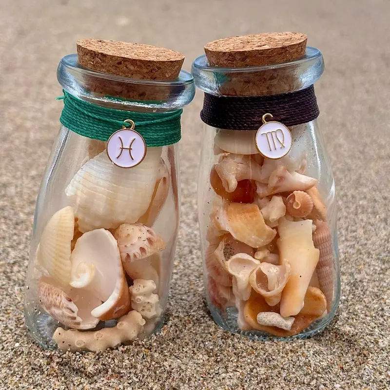 Mermaid’s Whisper with Zodiac Charm • Astrology-Inspired Beach Decor Sampler • Coastal Home Decor • Handmade Sea Shell Accent Piece • Beach Life Gift