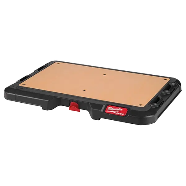 Milwaukee 48-22-8488 PACKOUT™ Durable Modular Work Top - Portable Workbench with 50lb Capacity, Polymer Frame, Fastener-Ready for Assembly, Marine Wood Compatibility, Vises, Tools and Accessories Transportation, Writing Tasks Use