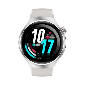 1.53 Inch HD Screen Smart Watch Silicone Strap Watches with Compass GPS Real Time Movement Tracking Wireless Charging Bluetooth Text Call Sports Watches for Android and iPhone IP67 Waterproof Outdoor Smartwatch