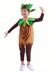 Halloween New Year Tree Spirit Costume Set, Kids' Large Tree Performance, Cosplay Stage Wear, School Theater Clothing