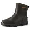 HISEA Men's Premium Slip-On Ankle Rain Boots - 5mm Neoprene & Rubber Waterproof Insulated Boot with Memory Foam, Kick Plates, Breathable Mesh, Elastic Shoe Mouth, Durable & User-Friendly Flexible Foot-Hugging Fit for Gardening, Hunting, Camping