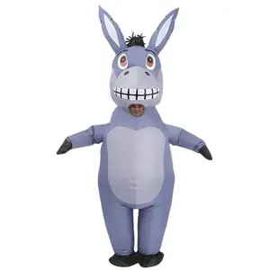 Inflatable Donkey Costume for Adults Funny Animal Halloween Costume Party Cosplay Blow Up Donkey Suit