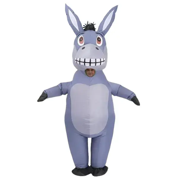 Inflatable Donkey Costume for Adults Funny Animal Halloween Costume Party Cosplay Blow Up Donkey Suit