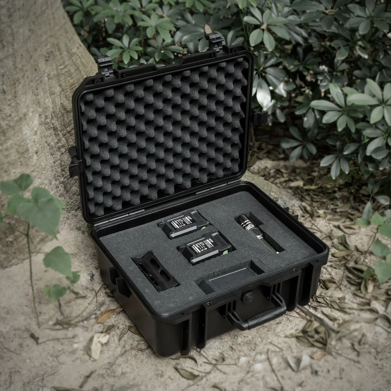 Heavy-Duty Portable Plastic Stainless Steel Waterproof Foam Tool Case - IP67-Rated Molded Storage, O-Rings, Locking Lid Mechanism, Rust Resistant for Equipment & Gear