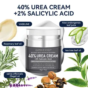 LINEKVAP 40% Urea Cream 2% Salicylic Acid  Foot & Hand Cream with Hyaluronic Acid Tea Tree & Aloe Vera for Deep Moisturizing & Callus Removal