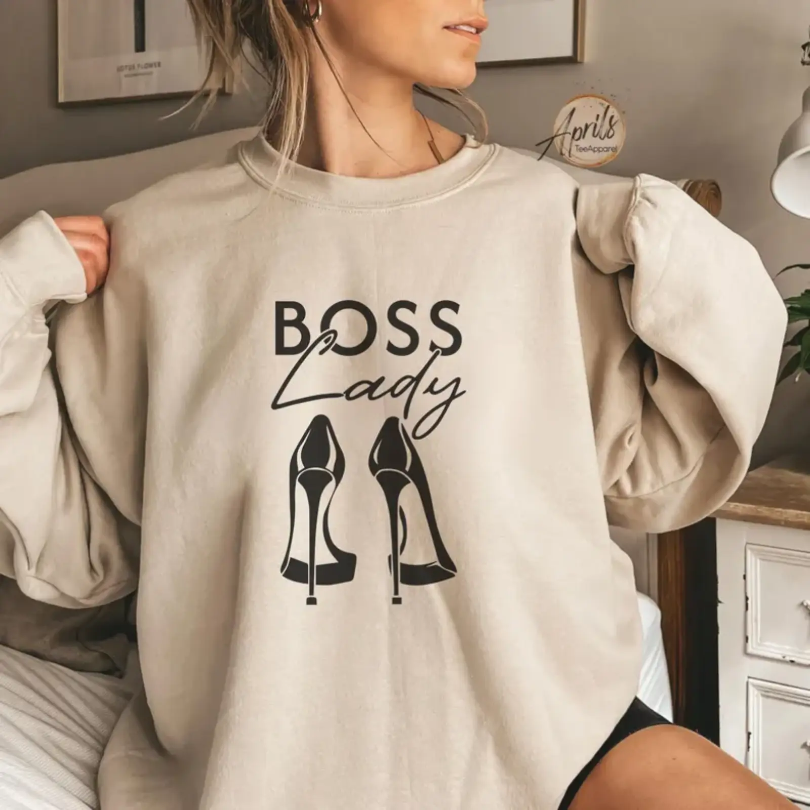 Boss Lady Heels Sweatshirt, Entrepreneur Shirt - Gift for CEO - Business Owner Shirt - Female Entrepreneur Shirt, Unisex shirt