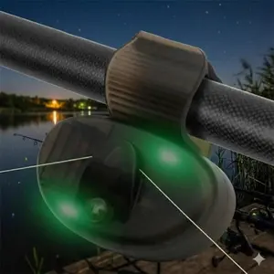 Battery-Powered Fish Bite Alarm with Night Fishing LED Alert | High Sensitivity Anti-False Alarm | Waterproof Shockproof Fishing Gear for Carp at Night