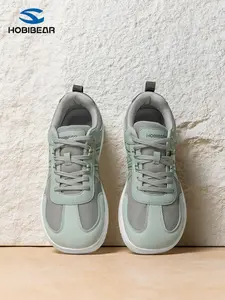 Hobibear New Wide Foot Wide Head Shoes, Comfortable Anti-Slip Outdoor Sports Shoes for Women, Lightweight Fashion Casual Shoes, Mesh Breathable Shoes
