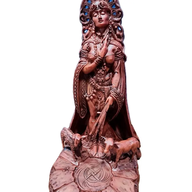 Brigid Alter Statue - Celtic Goddess - Elegant Traditional Design - High-Quality Craftsmanship - Ideal for Home Decor & Spiritual Altar Ornaments Religious