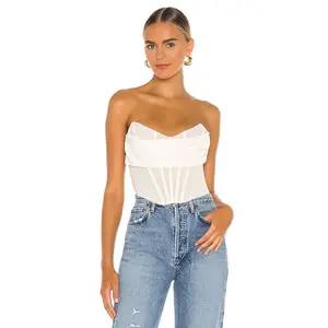 NBD Hailee Bustier Top in Ivory