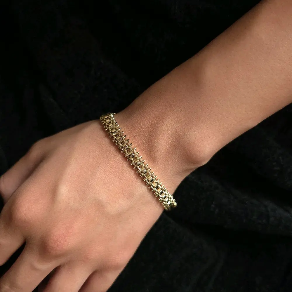 Panther Link Bracelet -14k Gold Plated