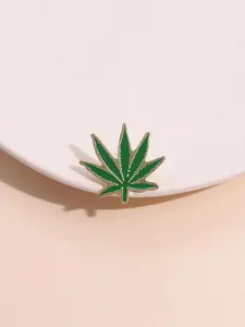 Creative Leaf Design Brooch,  Enamel Pin, Alloy Brooch Pin, Hat Pins Suitable for Backpacks, Jeans, Scarves, Hats Decoration  for Men & Women, Trendy All-match & Exquisite Brooch for Birthday Gift, Flower Brooch Pin
