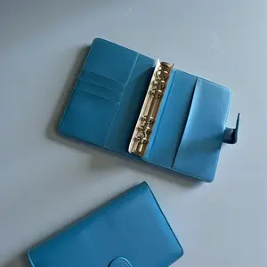 Sky Blue A6 PU Leather Binders