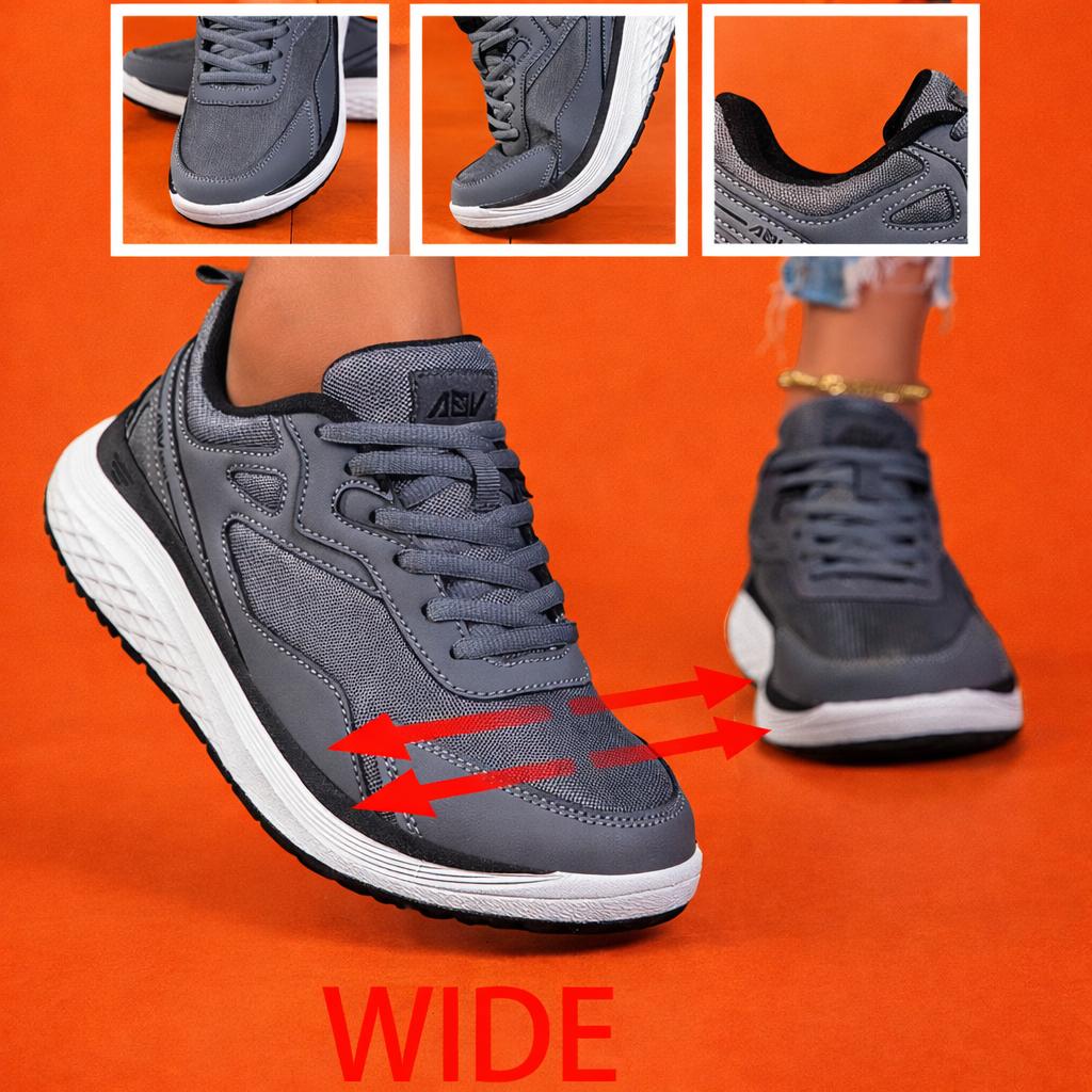 Womens 5 Wide Toes running shoes Large Size 7-11 Athletic Casual Shoes - Lightweight, breathable mesh sneaker with shock absorption, non-slip sole, lace-up closure for all seasons all-season travel footwear