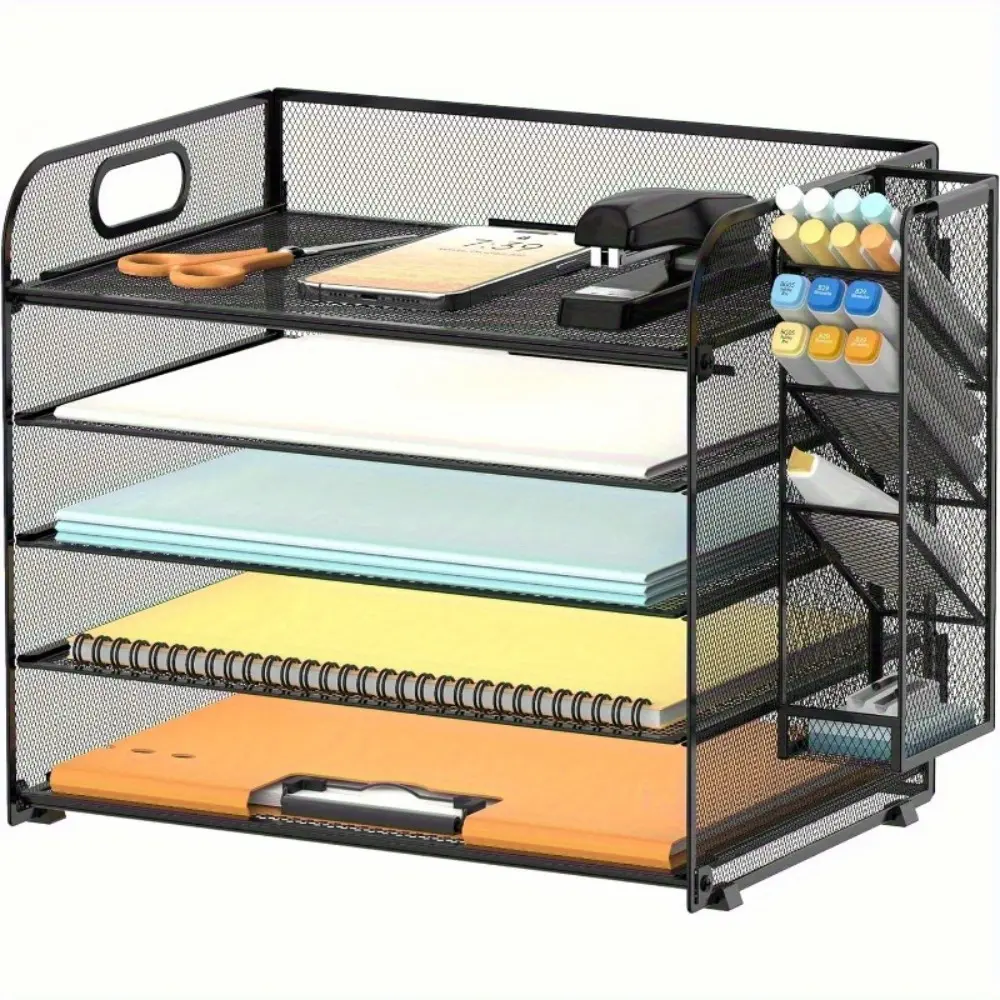 DALTACK Office And Study Essential | Portable 5-Layer Elongated Pen Holder, Helping to Keep The Desktop Tidy, Suitable for Office Desks And School Desks