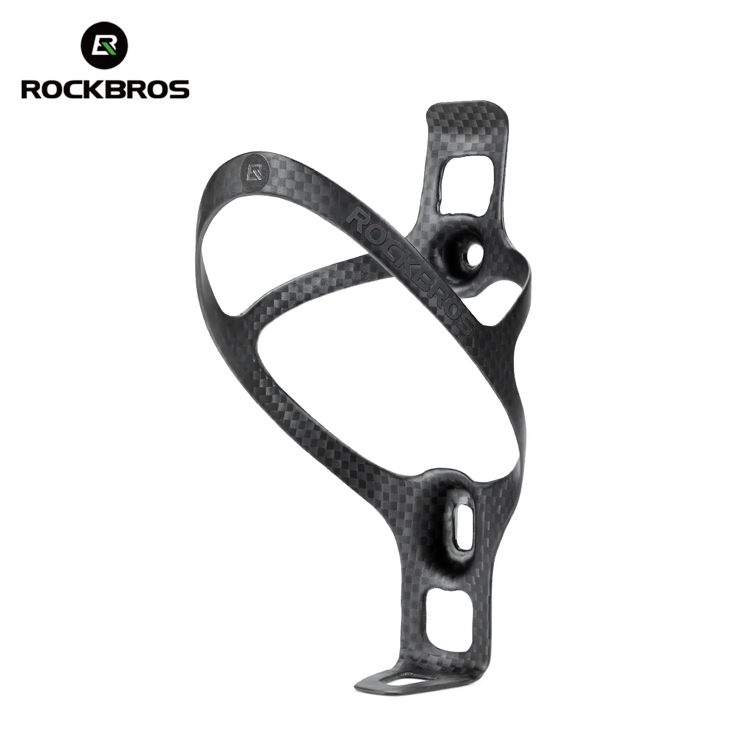ROCKBROS Carbon Fiber Bike Bottle Cage - 13g Ultra-Lightweight, Universal Mount, Wrap-Around Holder, Scratchfree Access, Standard Size, 1 Count for Road Biking, Bike Gear, Bicycle Parts & Accessories