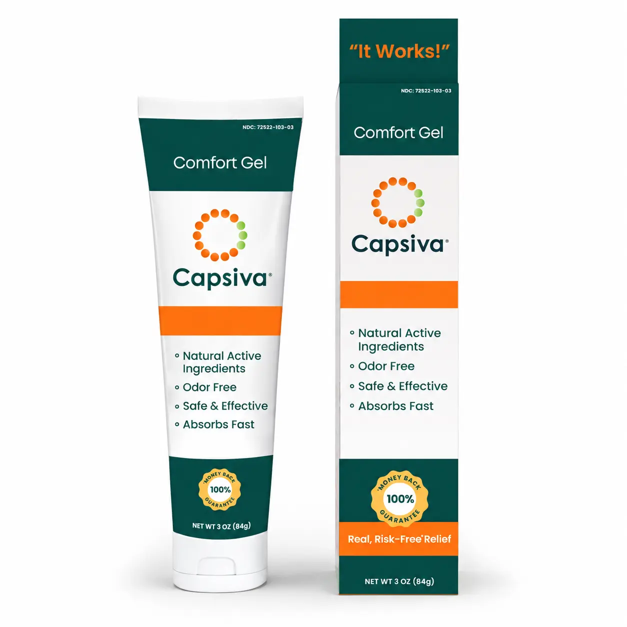 Capsiva Daily Care Gel, 3 oz Carrier & Essential gel for Aromatherapy & Alternative Health Treatments