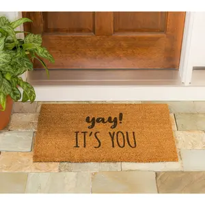 Evergreen "Yay! It's You" 16" x 28" Coir Mat
