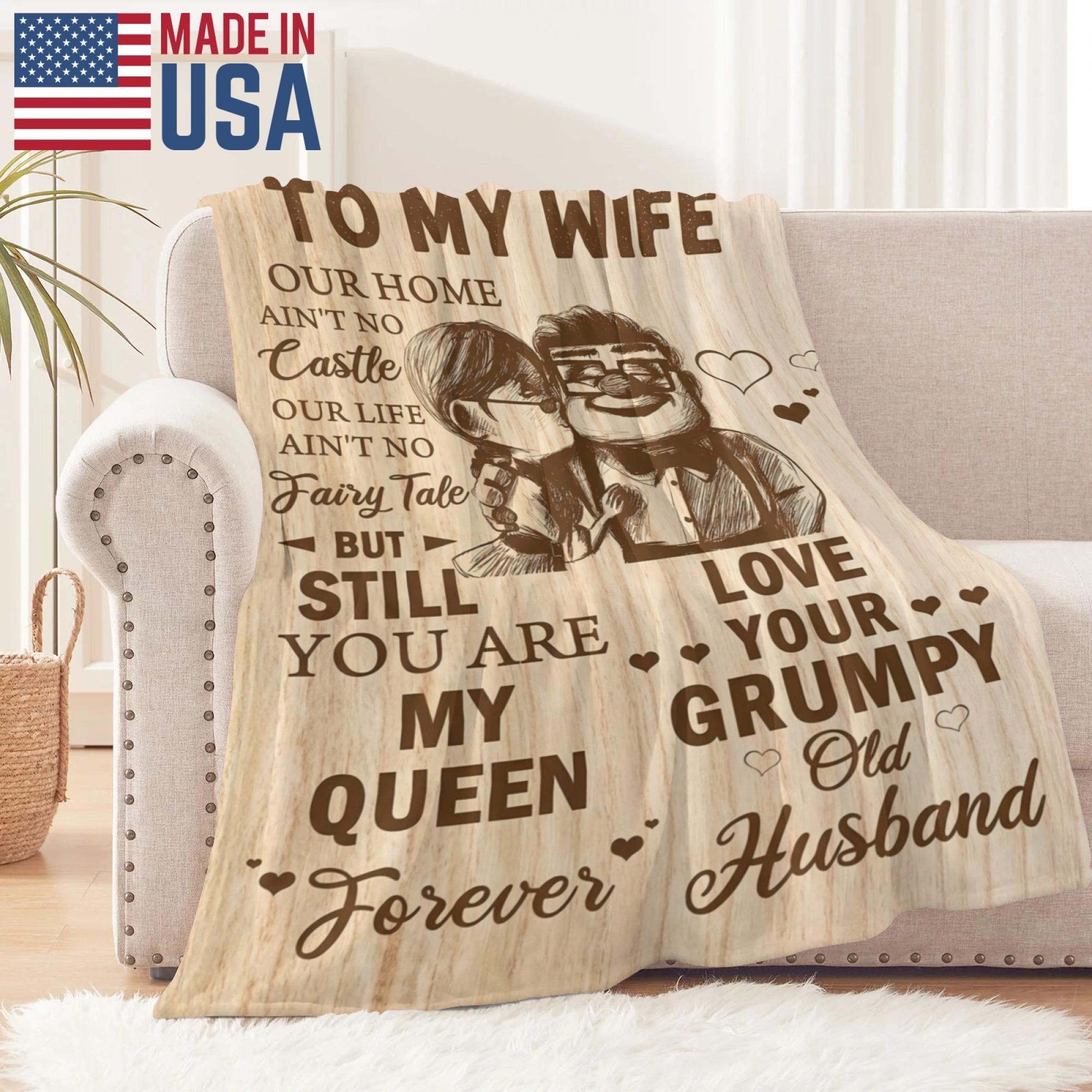 Romantic Blanket for Wife – Perfect Wedding Anniversary, Birthday, Valentine's, Mother's Day Gift – Thoughtful Healing Gift for Her