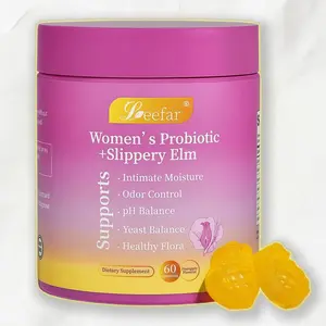 LEEFAR Her Juicy Feminine Probiotics Gummies- All in One Solution with Slippery Elm and Prebiotics&Lactobacillus Probiotic Blend for Women’s pH Balance and Dryness - 60 Gummies per Bottle: A 1-month supply of intimate care in every bottle.